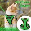 imagerabbitgoo Cat Harness and Leash for Walking Escape Proof Soft Adjustable Vest Harnesses for Cats Easy Control Breathable Reflective Strips Jacket Emerald XSGrass Green