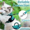 imagerabbitgoo Cat Harness and Leash for Walking Escape Proof Soft Adjustable Vest Harnesses for Cats Easy Control Breathable Reflective Strips Jacket Emerald XSTeal