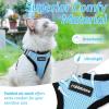 imagerabbitgoo Cat Harness and Leash for Walking Escape Proof Soft Adjustable Vest Harnesses for Cats Easy Control Breathable Reflective Strips Jacket Emerald XSLight Blue