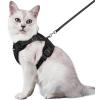 imagerabbitgoo Cat Harness and Leash for Walking Escape Proof Soft Adjustable Vest Harnesses for Cats Easy Control Breathable Reflective Strips Jacket Emerald XSBlack
