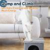 imagerabbitgoo Cat Tree for Indoor Cats 33quot Cat Tower Condo with Scratching Posts for Kittens Small Cat Climbing Stable Stand with Toys ampamp Plush Perch for Feline Play Rest MultiLevel Pet Activity Center