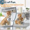 imagerabbitgoo Cat Tree for Indoor Cats 33quot Cat Tower Condo with Scratching Posts for Kittens Small Cat Climbing Stable Stand with Toys ampamp Plush Perch for Feline Play Rest MultiLevel Pet Activity Center