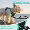 imagerabbitgoo Dog Harness No Pull with 2 Leash Clips Adjustable Soft Padded Reflective Oxford No Choke Pet Vest with Easy Control Handle for Large Dogs Pink LBlack  Turquoise