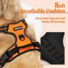 imagerabbitgoo Dog Harness No Pull with 2 Leash Clips Adjustable Soft Padded Reflective Oxford No Choke Pet Vest with Easy Control Handle for Large Dogs Pink LOrange