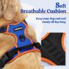 imagerabbitgoo Dog Harness No Pull with 2 Leash Clips Adjustable Soft Padded Reflective Oxford No Choke Pet Vest with Easy Control Handle for Large Dogs Pink LBlue  Orange