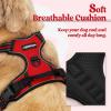 imagerabbitgoo Dog Harness No Pull with 2 Leash Clips Adjustable Soft Padded Reflective Oxford No Choke Pet Vest with Easy Control Handle for Large Dogs Pink LRed
