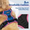 imagerabbitgoo Dog Harness No Pull with 2 Leash Clips Adjustable Soft Padded Reflective Oxford No Choke Pet Vest with Easy Control Handle for Large Dogs Pink LBlue  Hot Pink