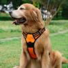 imagerabbitgoo Dog Harness No Pull with 2 Leash Clips Adjustable Soft Padded Reflective Oxford No Choke Pet Vest with Easy Control Handle for Large Dogs Pink LOrange