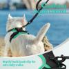 imagerabbitgoo Dog Harness No Pull with 2 Leash Clips Adjustable Soft Padded Reflective Oxford No Choke Pet Vest with Easy Control Handle for Large Dogs Pink LBlack  Turquoise
