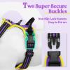imagerabbitgoo Dog Harness No Pull with 2 Leash Clips Adjustable Soft Padded Reflective Oxford No Choke Pet Vest with Easy Control Handle for Large Dogs Pink LPurple  Yellow