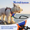 imagerabbitgoo Dog Harness No Pull with 2 Leash Clips Adjustable Soft Padded Reflective Oxford No Choke Pet Vest with Easy Control Handle for Large Dogs Pink LBlue  Orange