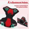 imagerabbitgoo Dog Harness No Pull with 2 Leash Clips Adjustable Soft Padded Reflective Oxford No Choke Pet Vest with Easy Control Handle for Large Dogs Pink LRed