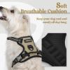 imagerabbitgoo Dog Harness No Pull with 2 Leash Clips Adjustable Soft Padded Reflective Oxford No Choke Pet Vest with Easy Control Handle for Large Dogs Pink LBeige