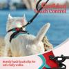 imagerabbitgoo Dog Harness No Pull with 2 Leash Clips Adjustable Soft Padded Reflective Oxford No Choke Pet Vest with Easy Control Handle for Large Dogs Pink LRed  Teal