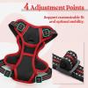 imagerabbitgoo Dog Harness No Pull with 2 Leash Clips Adjustable Soft Padded Reflective Oxford No Choke Pet Vest with Easy Control Handle for Large Dogs Pink LBlack  Red