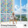 imagerabbitgoo Stained Glass Window Film Rainbow Film Decorative 3D Privacy Sticker Colorful Lattice Window Decals Cling Sun Catcher Static Decals for Home 175quot787quot175 x 1574