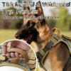 imagerabbitgoo Tactical Dog Harness for Large Dogs No Pull Military Service Vest with Handle ampamp Molle Easy Control for Training Walking Adjustable Reflective Straps Black LBrown camo