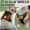 imagerabbitgoo Tactical Dog Harness for Large Dogs No Pull Military Service Vest with Handle ampamp Molle Easy Control for Training Walking Adjustable Reflective Straps Black LBlack
