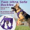 imagerabbitgoo Tactical Dog Harness for Large Dogs No Pull Military Service Vest with Handle ampamp Molle Easy Control for Training Walking Adjustable Reflective Straps Black LPurple