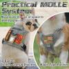 imagerabbitgoo Tactical Dog Harness for Large Dogs No Pull Military Service Vest with Handle ampamp Molle Easy Control for Training Walking Adjustable Reflective Straps Black LGrey