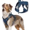 imagerabbitgoo Tactical Dog Harness for Large Dogs No Pull Military Service Vest with Handle ampamp Molle Easy Control for Training Walking Adjustable Reflective Straps Black LBlue