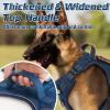 imagerabbitgoo Tactical Dog Harness for Large Dogs No Pull Military Service Vest with Handle ampamp Molle Easy Control for Training Walking Adjustable Reflective Straps Black LBlue