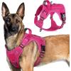 imagerabbitgoo Tactical Dog Harness for Large Dogs No Pull Military Service Vest with Handle ampamp Molle Easy Control for Training Walking Adjustable Reflective Straps Black LRose Red