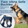 imagerabbitgoo Tactical Dog Harness for Large Dogs No Pull Military Service Vest with Handle ampamp Molle Easy Control for Training Walking Adjustable Reflective Straps Black LBlue