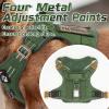 imagerabbitgoo Tactical Dog Harness for Large Dogs No Pull Military Service Vest with Handle ampamp Molle Easy Control for Training Walking Adjustable Reflective Straps Black LGreen