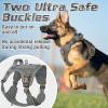 imagerabbitgoo Tactical Dog Harness for Large Dogs No Pull Military Service Vest with Handle ampamp Molle Easy Control for Training Walking Adjustable Reflective Straps Black LGrey