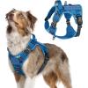 imagerabbitgoo Tactical Dog Harness for Large Dogs No Pull Military Service Vest with Handle ampamp Molle Easy Control for Training Walking Adjustable Reflective Straps Black LBlue Camo