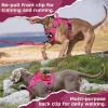 imagerabbitgoo Tactical Dog Harness for Large Dogs No Pull Military Service Vest with Handle ampamp Molle Easy Control for Training Walking Adjustable Reflective Straps Black LRose Red