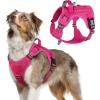 imagerabbitgoo Tactical Dog Harness for Large Dogs No Pull Military Service Vest with Handle ampamp Molle Easy Control for Training Walking Adjustable Reflective Straps Black LRose Red