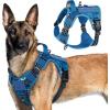 imagerabbitgoo Tactical Dog Harness for Large Dogs No Pull Military Service Vest with Handle ampamp Molle Easy Control for Training Walking Adjustable Reflective Straps Black LBlue Camo
