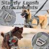 imagerabbitgoo Tactical Dog Harness for Large Dogs No Pull Military Service Vest with Handle ampamp Molle Easy Control for Training Walking Adjustable Reflective Straps Black LGrey
