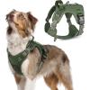 imagerabbitgoo Tactical Dog Harness for Large Dogs No Pull Military Service Vest with Handle ampamp Molle Easy Control for Training Walking Adjustable Reflective Straps Black LGreen