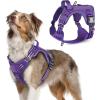 imagerabbitgoo Tactical Dog Harness for Large Dogs No Pull Military Service Vest with Handle ampamp Molle Easy Control for Training Walking Adjustable Reflective Straps Black LPurple
