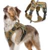 imagerabbitgoo Tactical Dog Harness for Large Dogs No Pull Military Service Vest with Handle ampamp Molle Easy Control for Training Walking Adjustable Reflective Straps Black LBrown camo