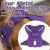 imagerabbitgoo Tactical Dog Harness for Large Dogs No Pull Military Service Vest with Handle ampamp Molle Easy Control for Training Walking Adjustable Reflective Straps Black LPurple