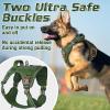 imagerabbitgoo Tactical Dog Harness for Large Dogs No Pull Military Service Vest with Handle ampamp Molle Easy Control for Training Walking Adjustable Reflective Straps Black LGreen