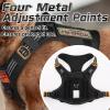 imagerabbitgoo Tactical Dog Harness for Large Dogs No Pull Military Service Vest with Handle ampamp Molle Easy Control for Training Walking Adjustable Reflective Straps Black LBlack