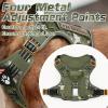 imagerabbitgoo Tactical Dog Harness for Large Dogs No Pull Military Service Vest with Handle ampamp Molle Easy Control for Training Walking Adjustable Reflective Straps Black LGreen camo