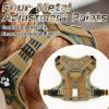imagerabbitgoo Tactical Dog Harness for Large Dogs No Pull Military Service Vest with Handle ampamp Molle Easy Control for Training Walking Adjustable Reflective Straps Black LBrown camo