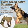 imagerabbitgoo Tactical Dog Harness for Large Dogs No Pull Military Service Vest with Handle ampamp Molle Easy Control for Training Walking Adjustable Reflective Straps Black LBrown