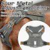 imagerabbitgoo Tactical Dog Harness for Large Dogs No Pull Military Service Vest with Handle ampamp Molle Easy Control for Training Walking Adjustable Reflective Straps Black LGrey