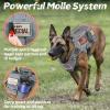 imagerabbitgoo Tactical Dog Harness for Large Heavy Duty Pet Harness with Handle NoPull Service Vest Large Breed Adjustable Military Dog Vest for Training Hunting Walking Black LGrey