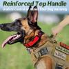 imagerabbitgoo Tactical Dog Harness for Large Heavy Duty Pet Harness with Handle NoPull Service Vest Large Breed Adjustable Military Dog Vest for Training Hunting Walking Black LBrown