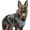 imagerabbitgoo Tactical Dog Harness for Large Heavy Duty Pet Harness with Handle NoPull Service Vest Large Breed Adjustable Military Dog Vest for Training Hunting Walking Black LGrey