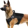 imagerabbitgoo Tactical Dog Harness for Large Heavy Duty Pet Harness with Handle NoPull Service Vest Large Breed Adjustable Military Dog Vest for Training Hunting Walking Black LBlack