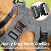 imagerabbitgoo Tactical Dog Harness for Large Heavy Duty Pet Harness with Handle NoPull Service Vest Large Breed Adjustable Military Dog Vest for Training Hunting Walking Black LGrey